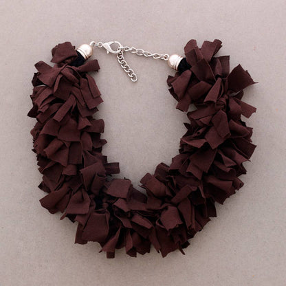 Collana con Frange in Tessuto