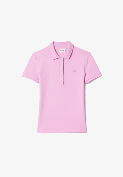 LACOSTE Polo Donna Slim fit in Piqué di cotone stretch manica corta Rosa