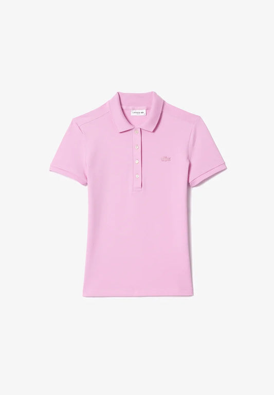 LACOSTE Polo Donna Slim fit in Piqué di cotone stretch manica corta Rosa