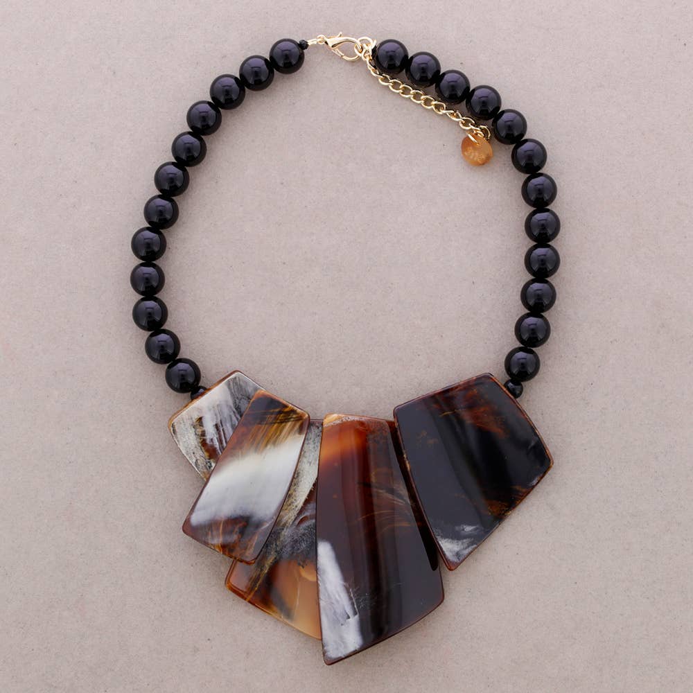 Collana Pendenti Geometrici Resina