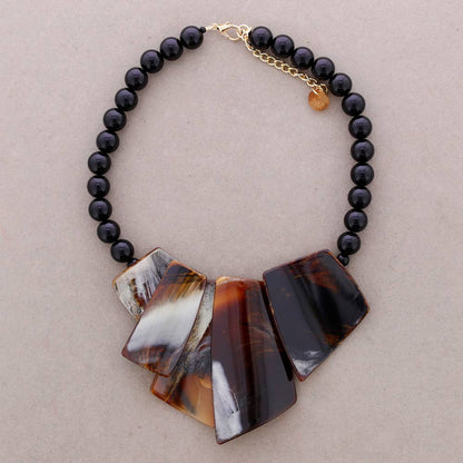 Collana Pendenti Geometrici Resina