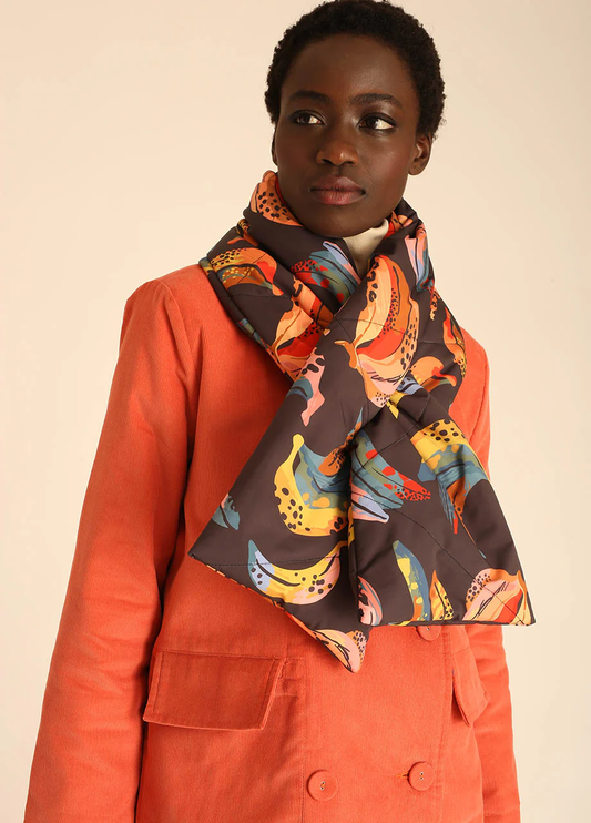 Sciarpa Donna Pepaloves Quilted Bananas – Imbottita con Stampa Colorata