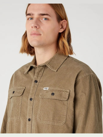 Wrangler Camicia  Uomo in velluto a coste Beige