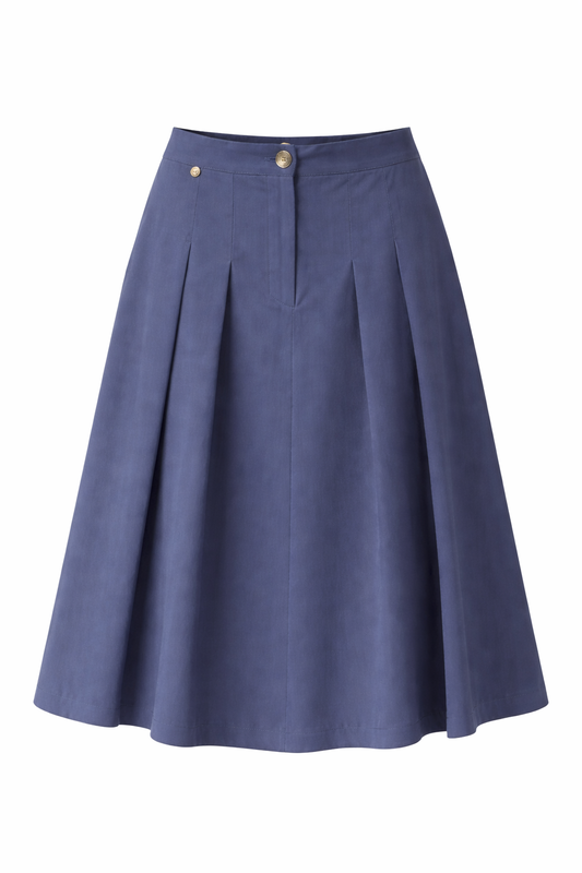 Rebeka Ross · Gonna donna midi pieghe blu