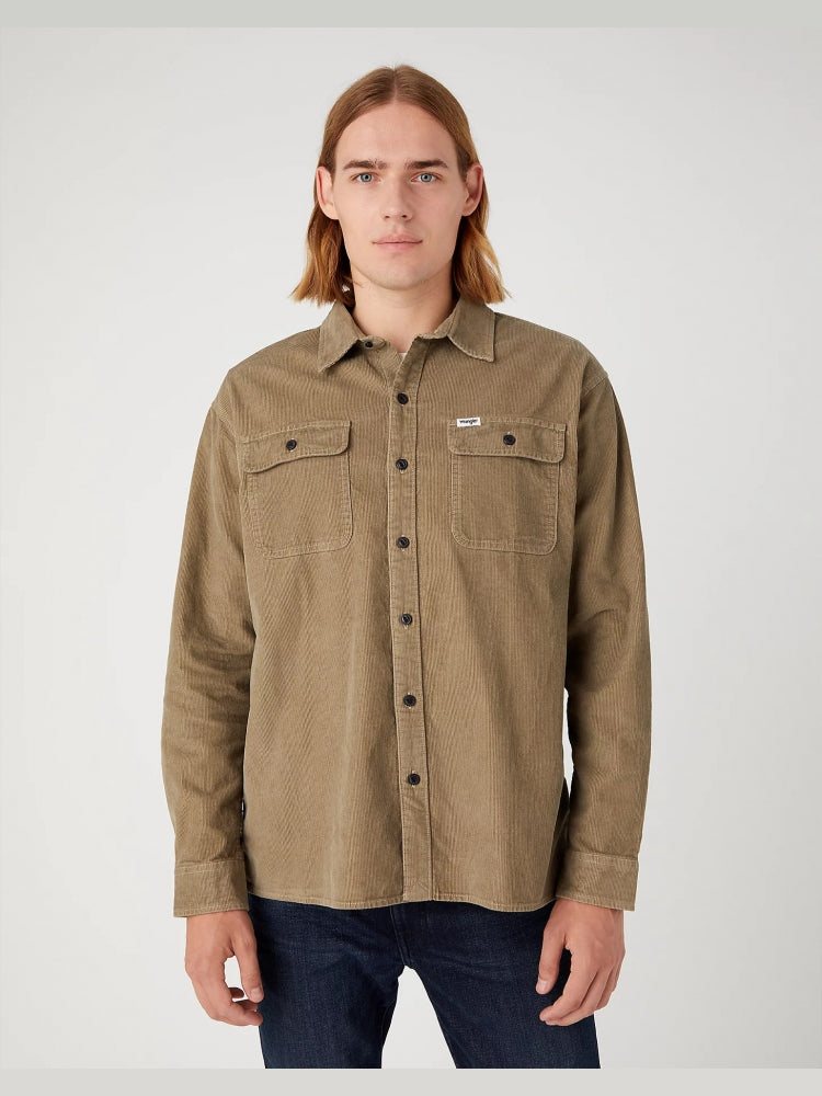 Wrangler Camicia  Uomo in velluto a coste Beige