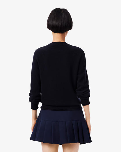 LACOSTE Maglione Donna collo arrotolato in lana cardata 3D