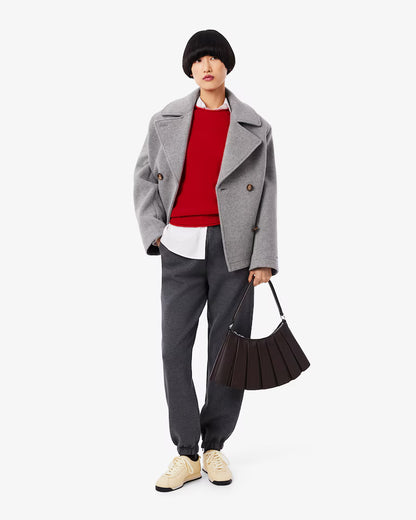 LACOSTE Maglione Donna collo arrotolato in lana cardata 3D