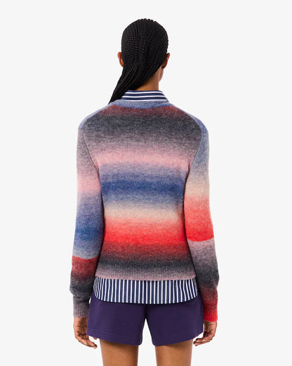 LACOSTE Maglione Donna effetto ombré in misto lana merinos