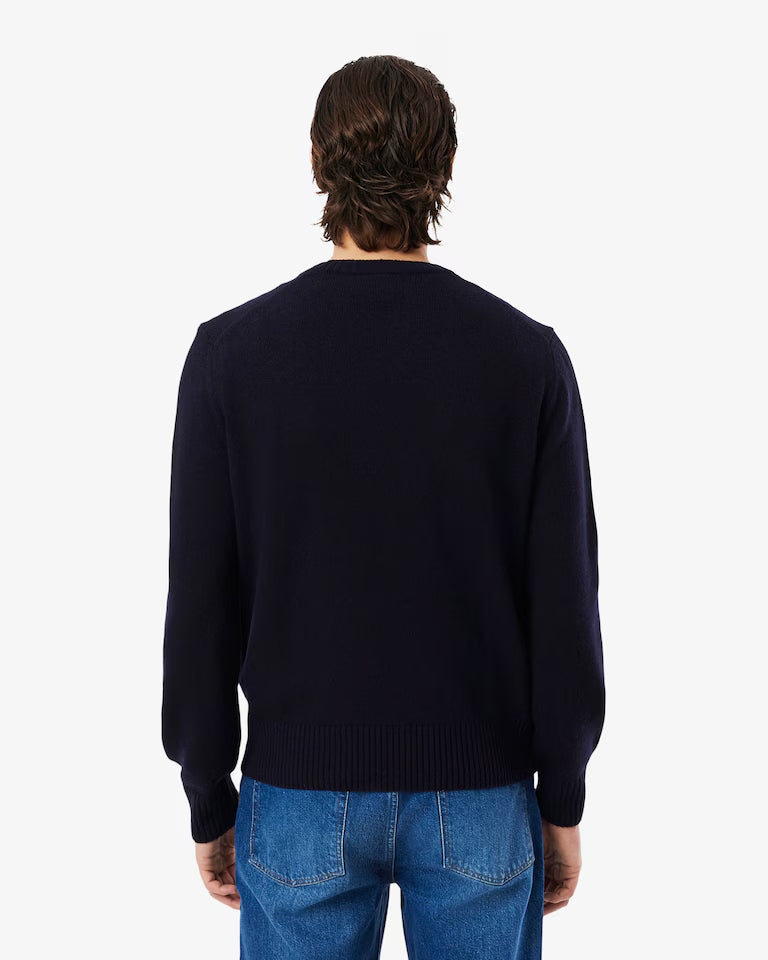 LACOSTE Maglione Uomo girocollo in lana cardata
