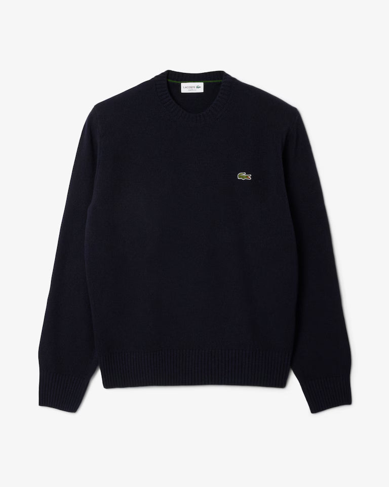 LACOSTE Maglione Uomo girocollo in lana cardata