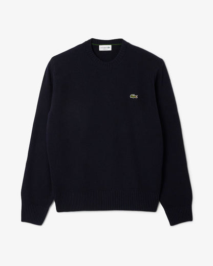 LACOSTE Maglione Uomo girocollo in lana cardata