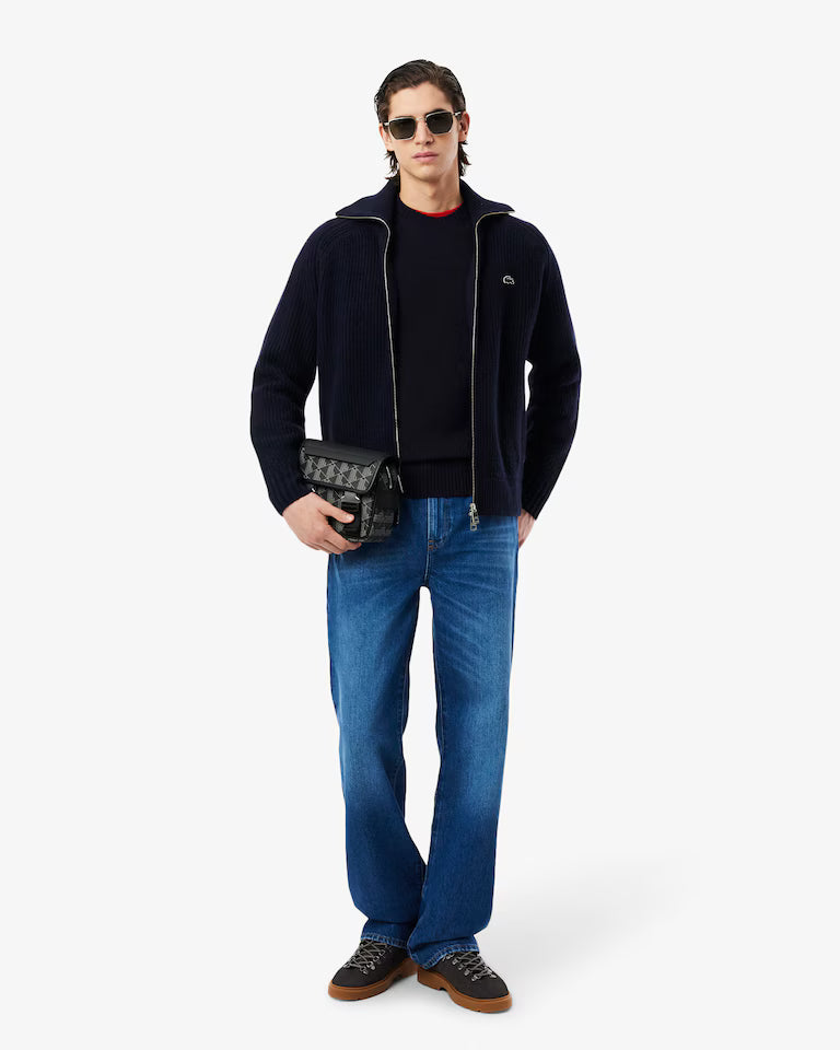 LACOSTE Maglione Uomo girocollo in lana cardata