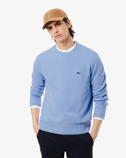 LACOSTE Maglione Uomo girocollo in lana cardata