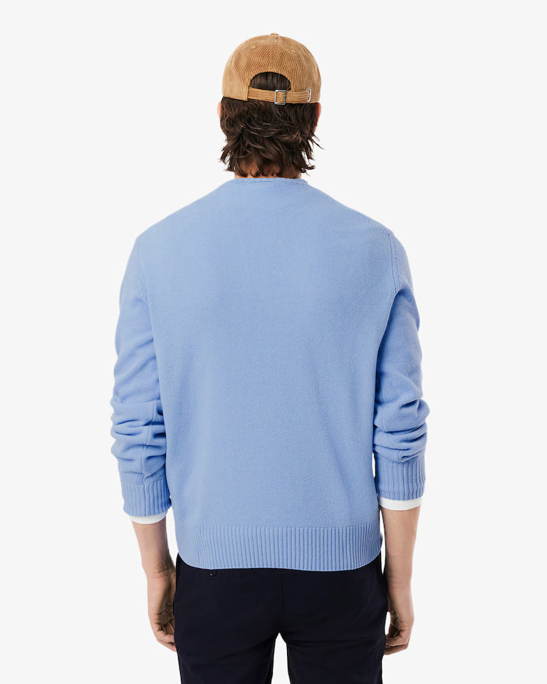 LACOSTE Maglione Uomo girocollo in lana cardata