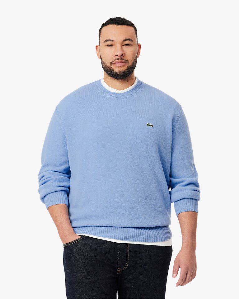 LACOSTE Maglione Uomo girocollo in lana cardata