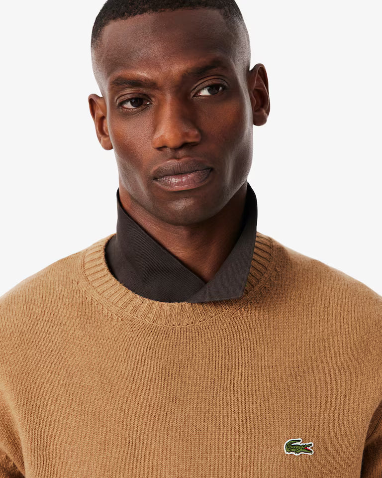 LACOSTE Maglione Uomo girocollo in lana cardata