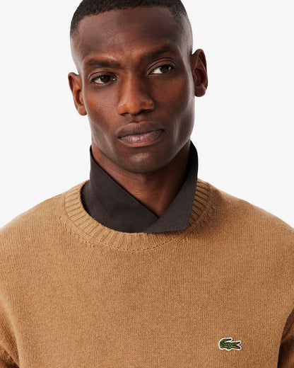 LACOSTE Maglione Uomo girocollo in lana cardata