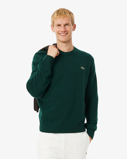LACOSTE Maglione Uomo girocollo in lana cardata