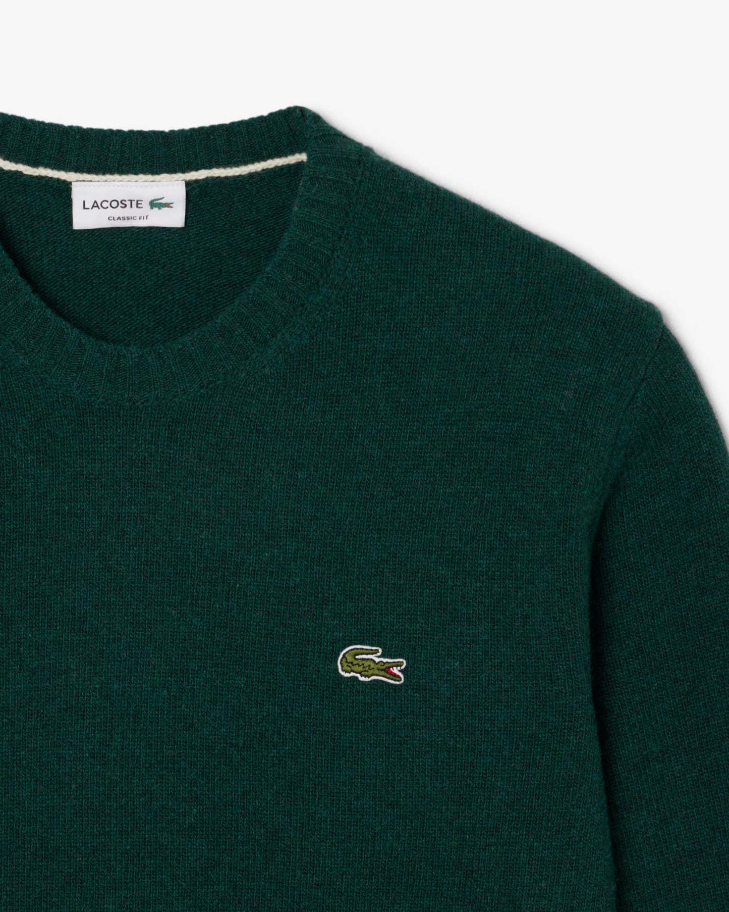 LACOSTE Maglione Uomo girocollo in lana cardata