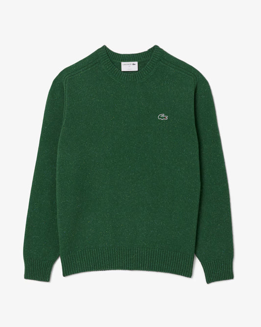 LACOSTE Maglione Uomo girocollo in lana e seta Verde