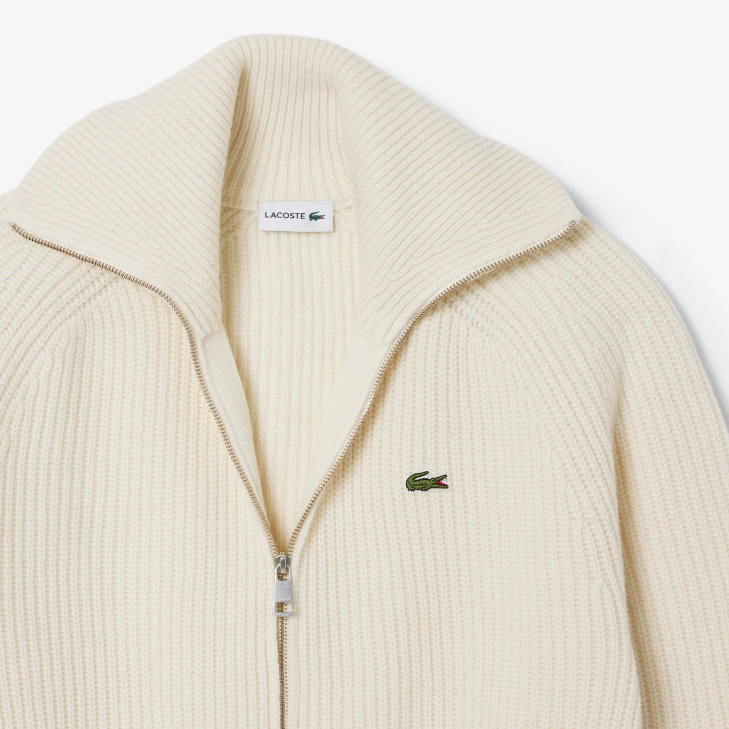 LACOSTE Maglione Uomo a collo alto con zip in lana cardata