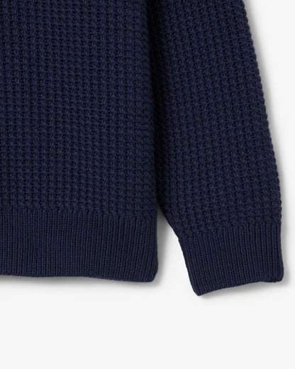 LACOSTE Maglione Uomo collo alto con mezza zip in lana pesante