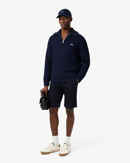 LACOSTE Maglione Uomo collo alto con mezza zip in lana pesante