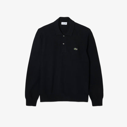 Lacoste polo maniche lunghe AH9904 Nero 031 - fronte