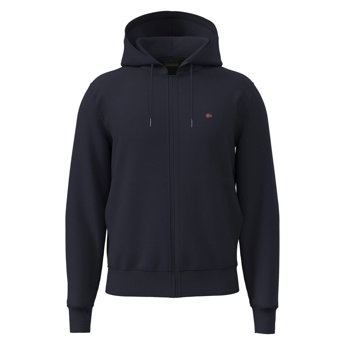 Napapijri felpa Balis con cappuccio e zip Blu Marine fronte