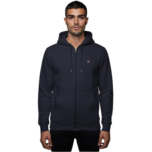 Napapijri felpa Balis con cappuccio e zip Blu Marine