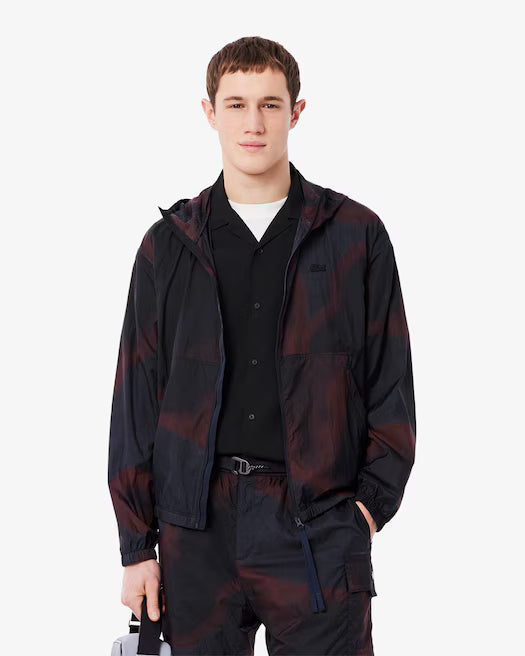 Lacoste Giacca in nylon ripstop impermeabile con stampa ombré