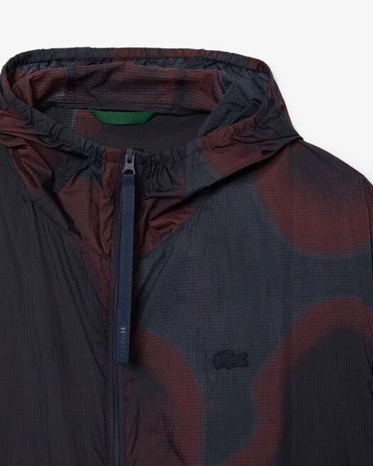Lacoste Giacca in nylon ripstop impermeabile con stampa ombré