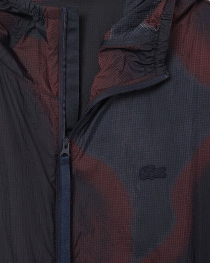 Lacoste Giacca in nylon ripstop impermeabile con stampa ombré