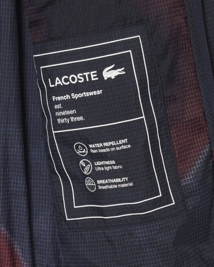 Lacoste Giacca in nylon ripstop impermeabile con stampa ombré
