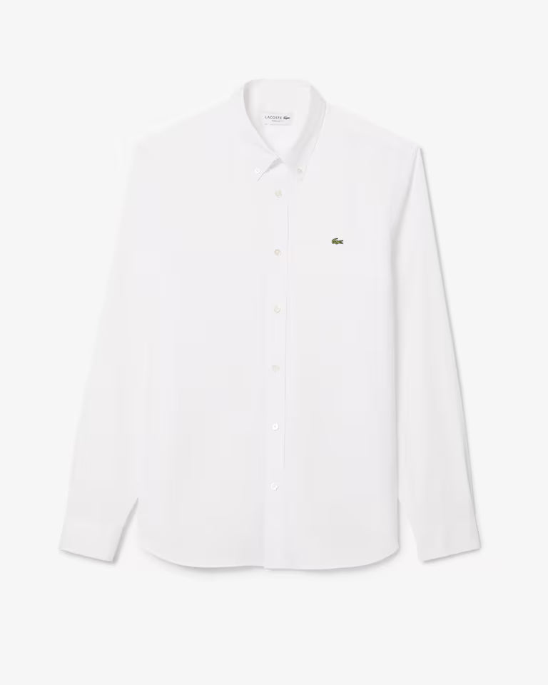 Camicia Uomo Lacoste in Cotone – Modelli a Righe e Tinta Unita