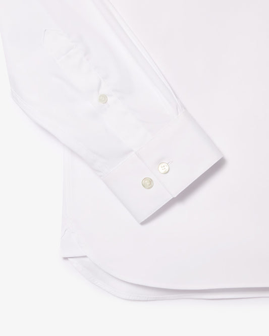 Camicia Uomo Lacoste CH5253 Slim Fit in Popeline Stretch Bianco 001