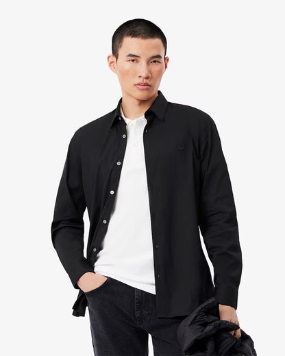 Camicia Uomo Lacoste CH5253 Slim Fit in Popeline Stretch Nero 031