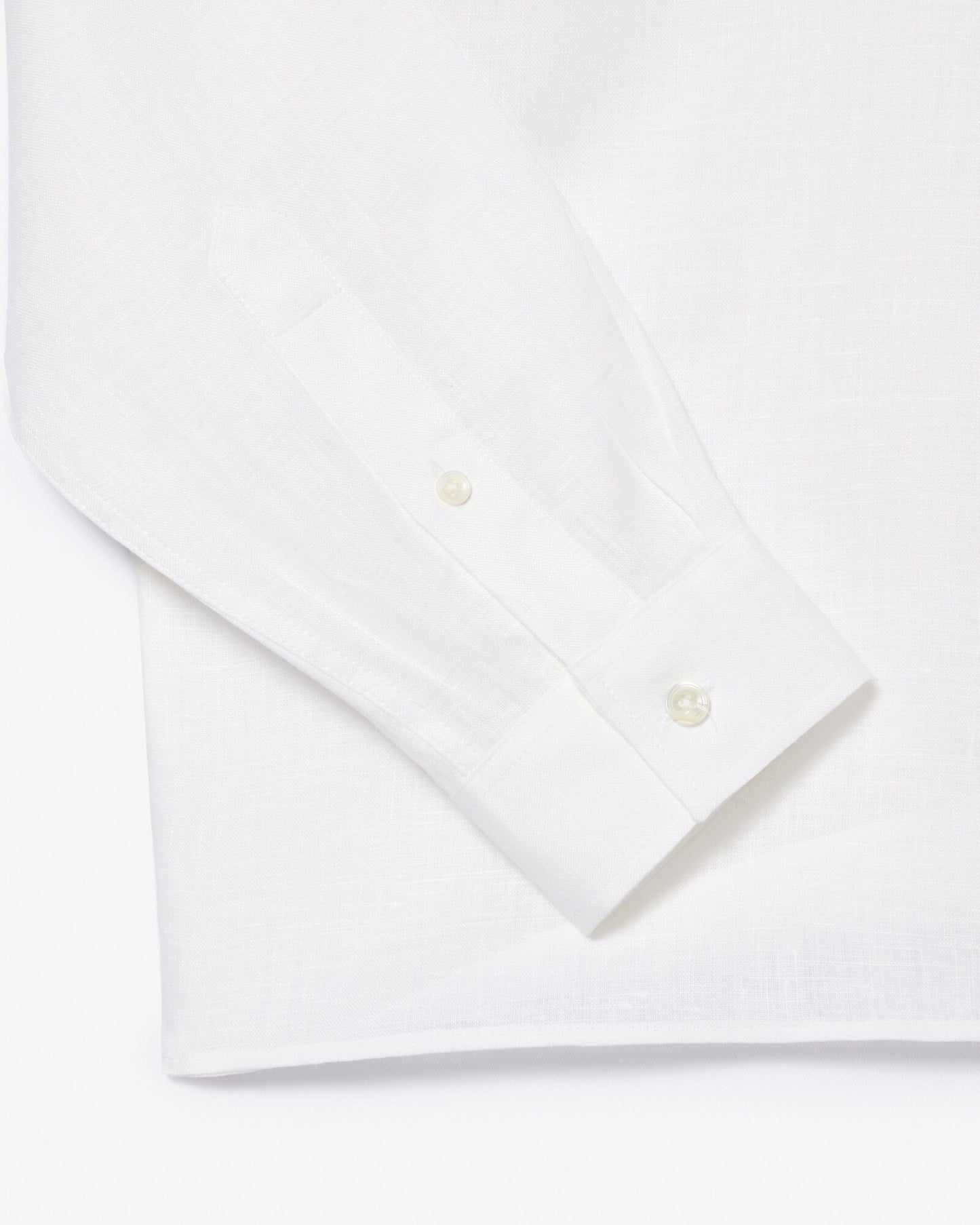Camicia Uomo Lacoste CH5692 Regular Fit in Lino Manica Lunga Bianco 001