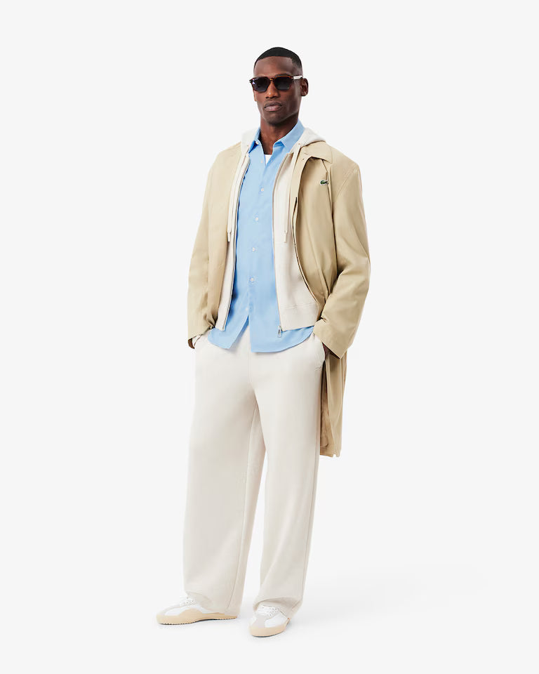Lacoste Camicia Uomo Regular fit in Popeline di Cotone Azzurra