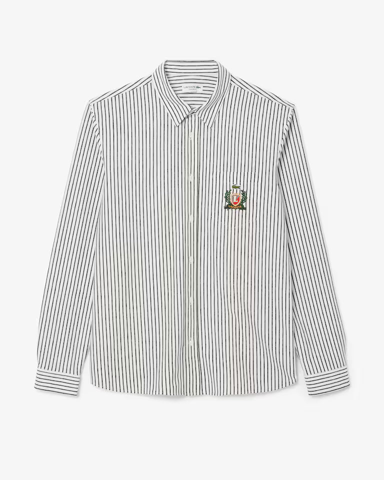 Camicia Uomo Lacoste in Cotone – Modelli a Righe e Tinta Unita