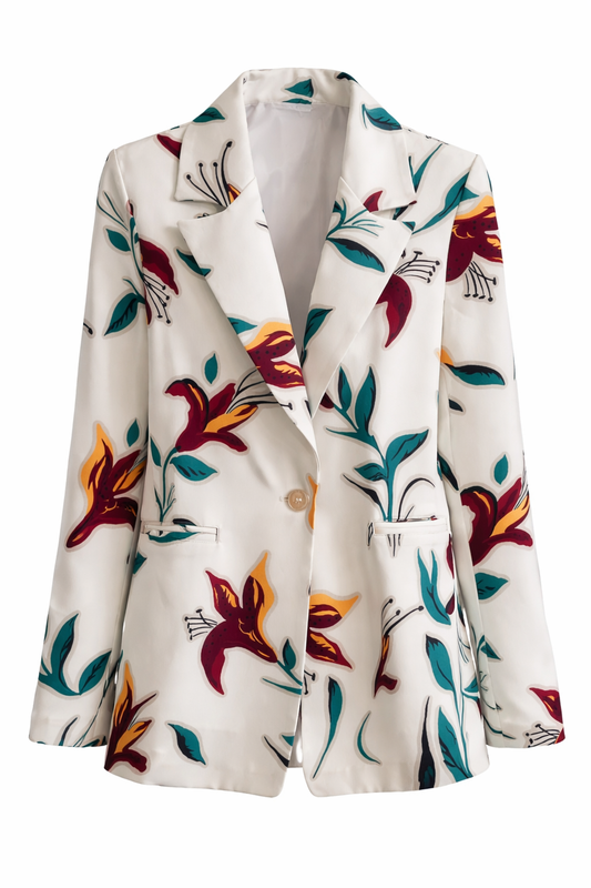 Rebeka Ross · Blazer donna monopetto floreale