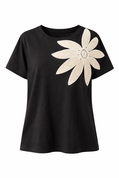 Six Months for Two · T-shirt donna applicazione floreale