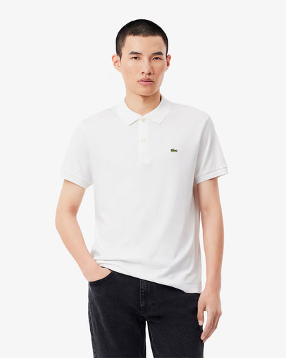 LACOSTE Polo Uomo Manica Corta Cotone Pima Bianca