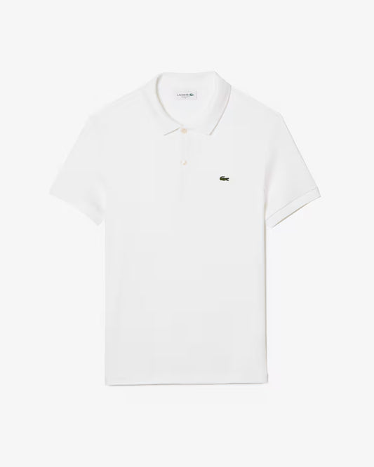 LACOSTE Polo Uomo Manica Corta Cotone Pima Bianca