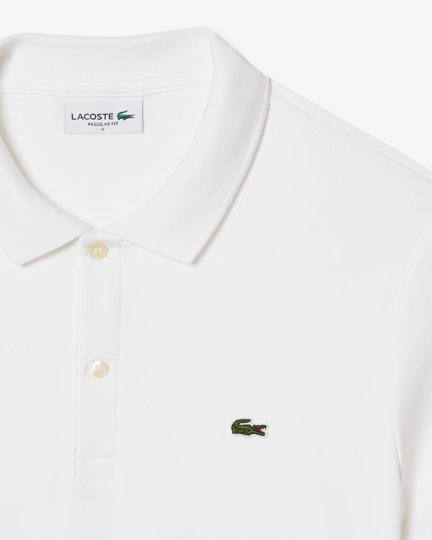 LACOSTE Polo Uomo Manica Corta Cotone Pima Bianca
