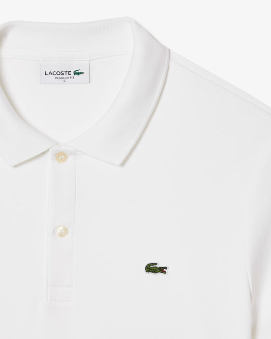 LACOSTE Polo Uomo Manica Corta Cotone Pima Bianca