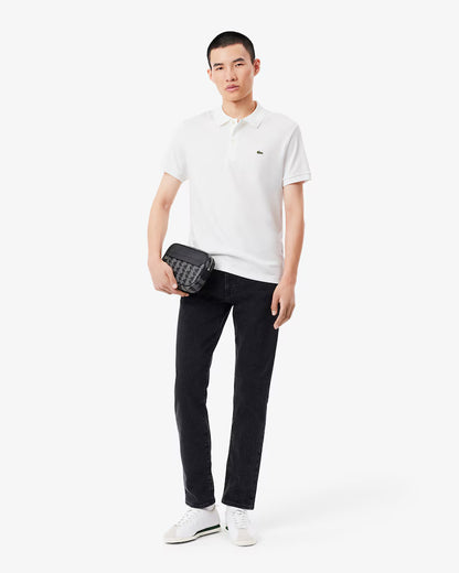 LACOSTE Polo Uomo Manica Corta Cotone Pima Bianca