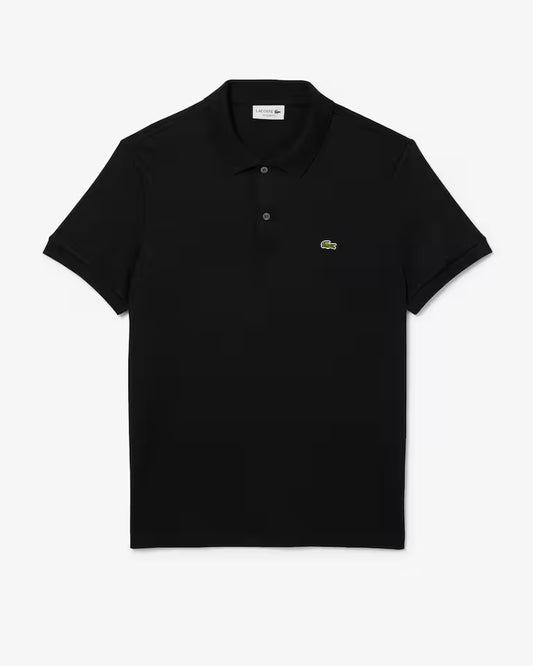 LACOSTE Polo Uomo Manica Corta Cotone Pima Nero