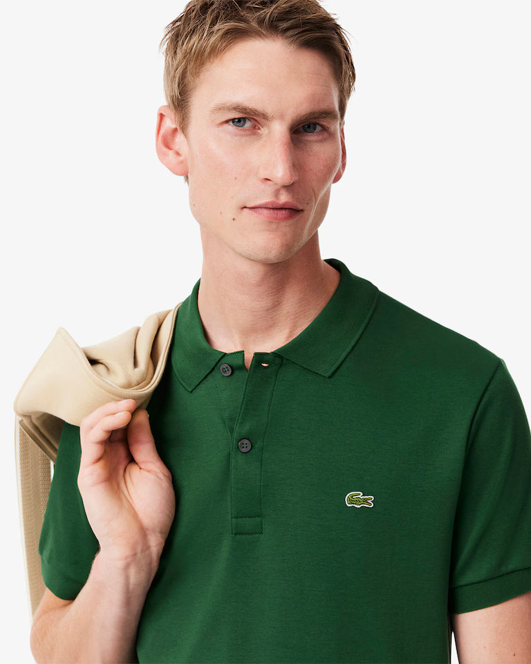 LACOSTE Polo Uomo Manica Corta Cotone Pima Verde