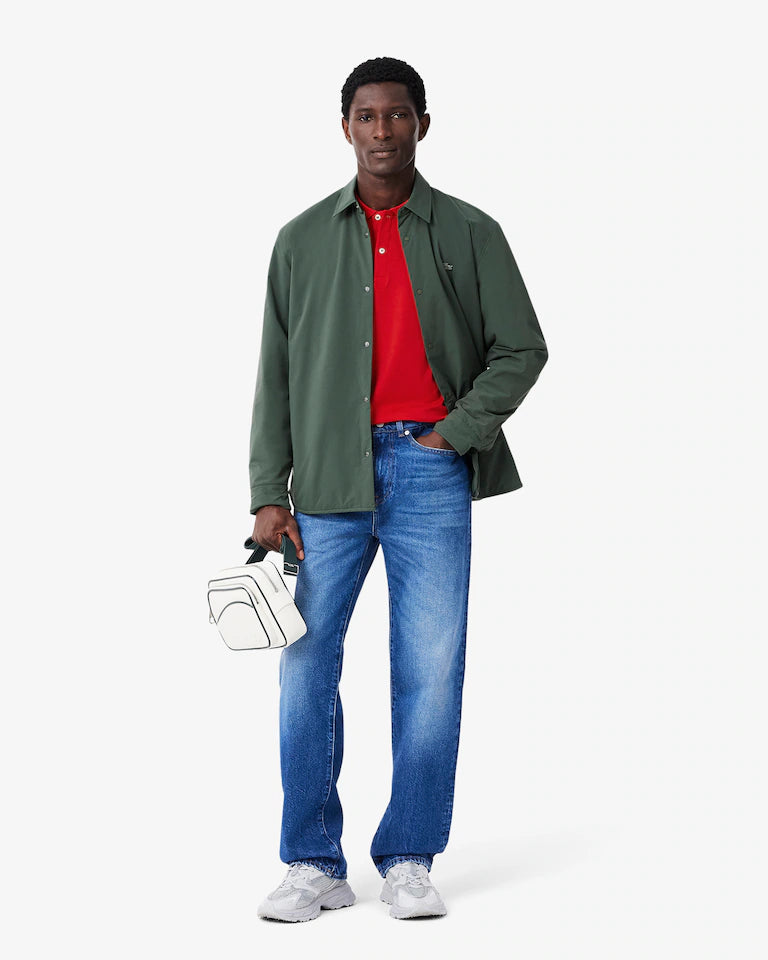 LACOSTE Polo Uomo Manica Corta Cotone Pima Rosso